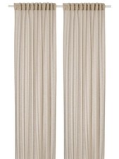 Ikea HÄLLEBRÄCKA 2 Gardinenstores Vorhänge 145x300 hellbeige 005.568.48 NEU