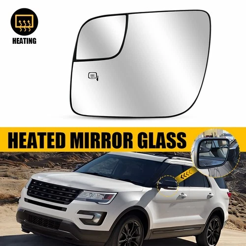 Heated Side Mirror Glass Driver Left Side Fit for Ford Explorer 2011-2019 EXC