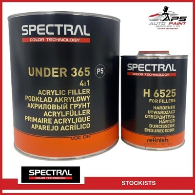 NOVOL SPECTRAL 365 P5 BLACK ACRYLIC FILLER PRIMER 4:1 KIT 3.5L + H6525 HARDENER