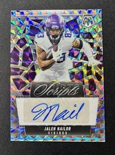 2025 Panini Mosaic Scripts Silver Mosaic Jalen Nailor #SCR-JNR Minnesota Vikings