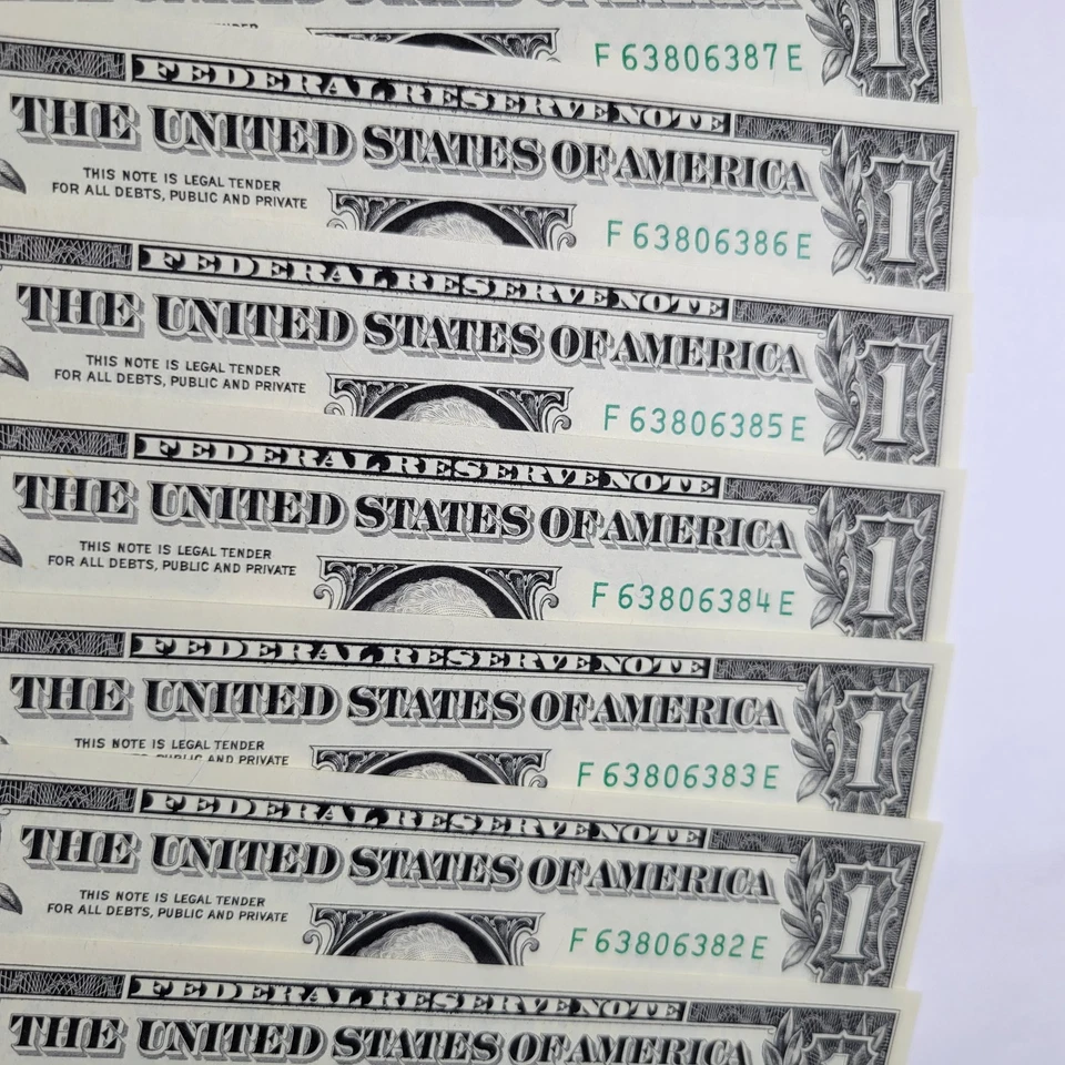 2017 Atlanta Fed Res $1 RADAR Bank Note Serial #63806380 + 10 Consec ~ GEM UNC ~ - Image 4 of 4