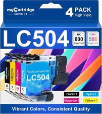 LC504 Ink Cartridges Combo Pack Brother Printer MFC-J1355DW MFC-J1365DW MFC-J136