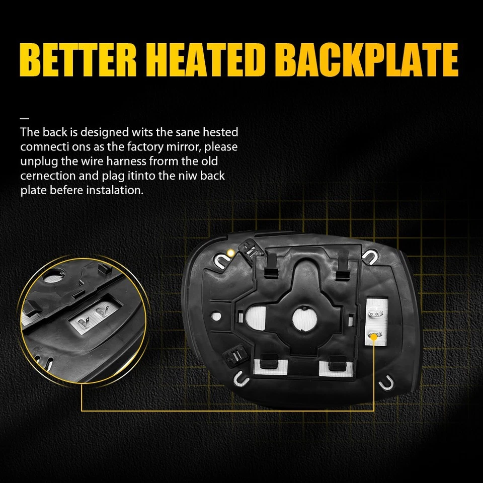 Espejo Cristal con Placa de Respaldo Ajuste 25-2011 Tacoma Izquierdo 8790904190, TO1324113 1-10x Foto 2 de 4