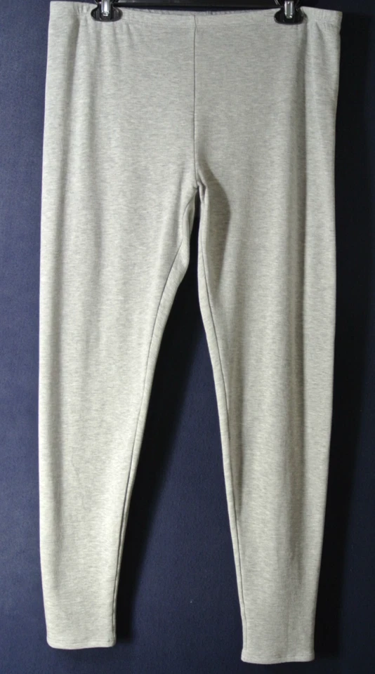 NUEVO Leggings Eileen Fisher elásticos de felpa polar en gris TALLA L #P3521 Foto 2 de 4