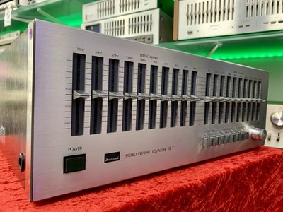 Sansui SE-7 Stereo Graphic Equalizer Vintage 1979 Wood Work Like Neu Good Look