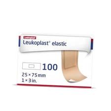 Leukoplast Elastic Fabric Adhesive Latex Free Bandages Strip 1" x 3" (100 in 