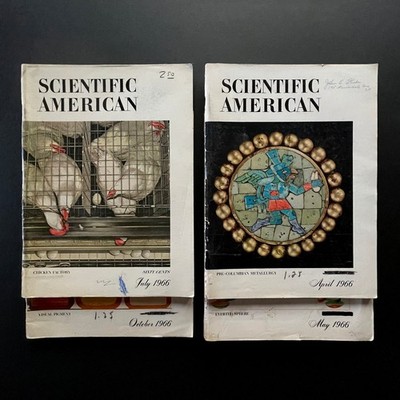 Four 1966 Scientific American Magazines   Vintage MCM Science Issues