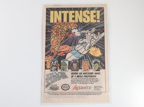 Silver Surfer NES 2 Pack Laminated Ad Hi-Score Contest Vintage 1990 Game Advert