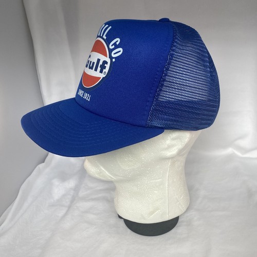 Vintage GULF Oil & Gas Truckers BAY OIL Company Snapback Foam Hat Cap Adjustable - Picture 2 of 7