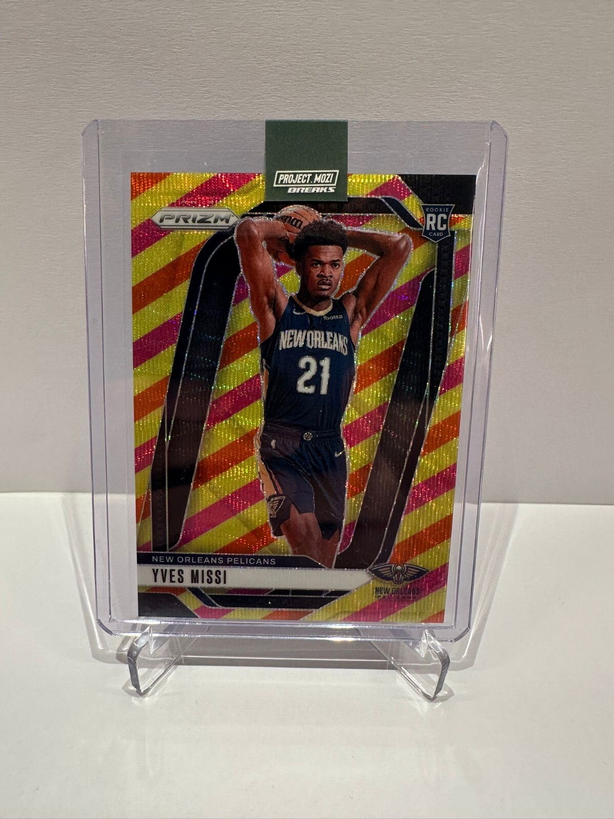 2024-25 Panini Prizm Yves Missi RC Rookie Pelicans Multi Wave /88 #233