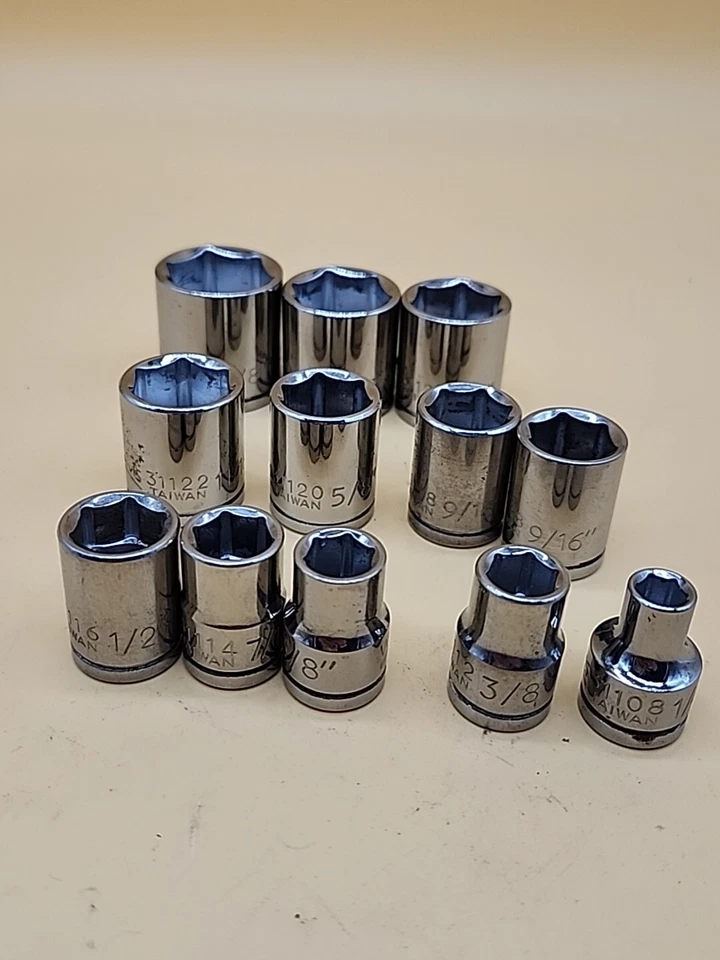 WILLIAMS - Lote de 12 juegos de enchufes de accionamiento SAE 1/2” poco profundos de 6pt (7/8" - 1/4”) Foto 4 de 4