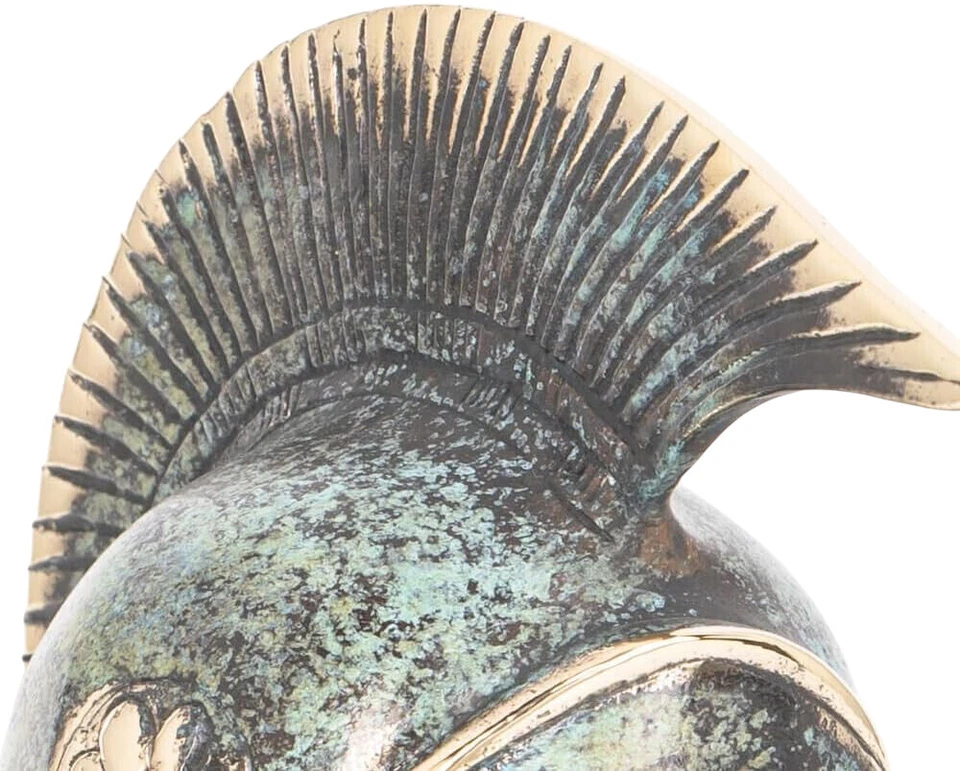 Casco ateniense sobre una base antiguo museo griego bronce réplica 1357-1 Foto 3 de 4