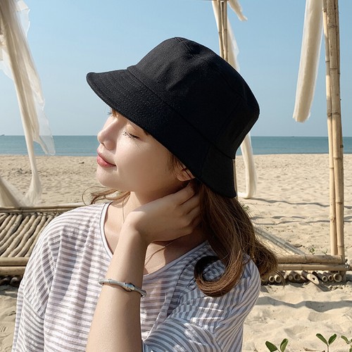 Women Girl Bucket Hat Solid Fisher 