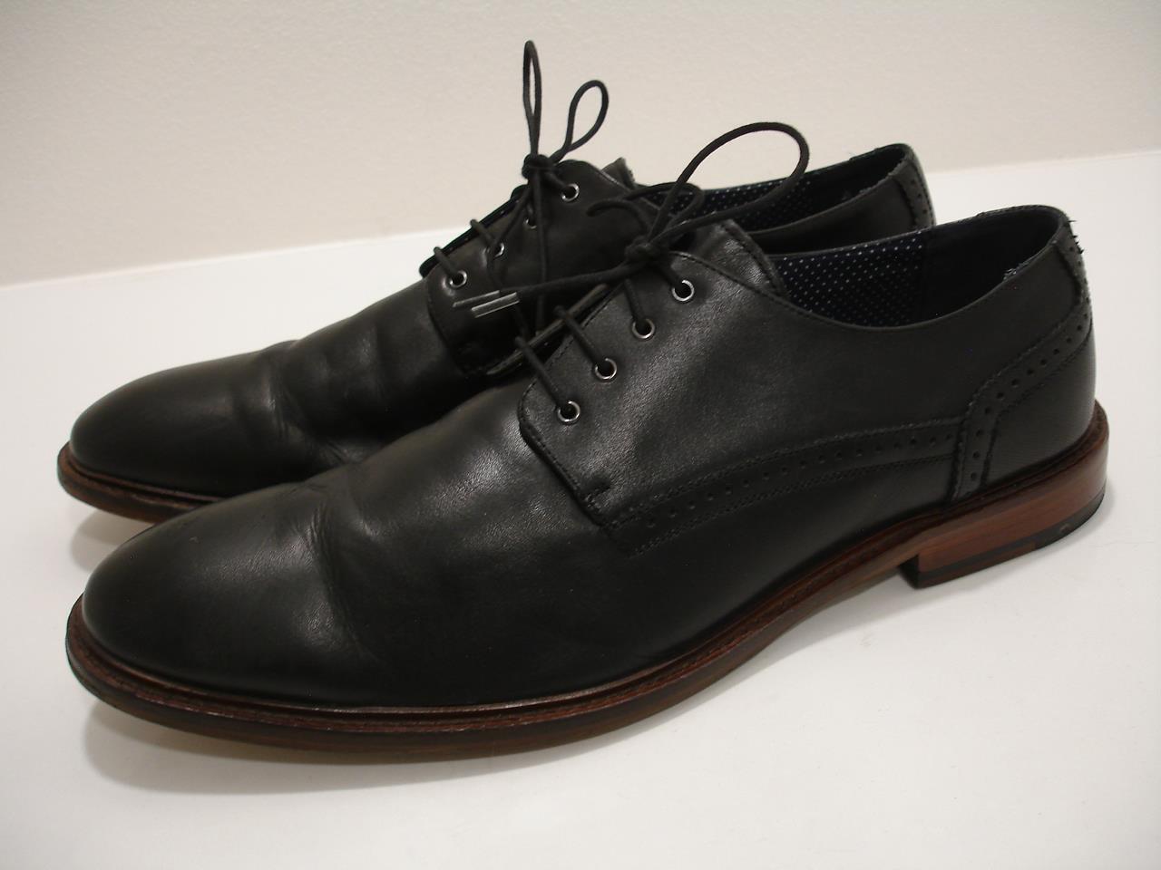 SAOLA Scarpe Oxford da uomo grigio Aston taglia 13 M taglia cortez nero pelle stringata abito brogue