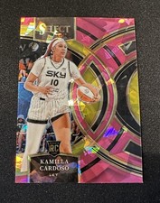 2024 Panini Select WNBA  Kamilla Cardoso Premier Pink Ice Rookie Card-#195 Sky