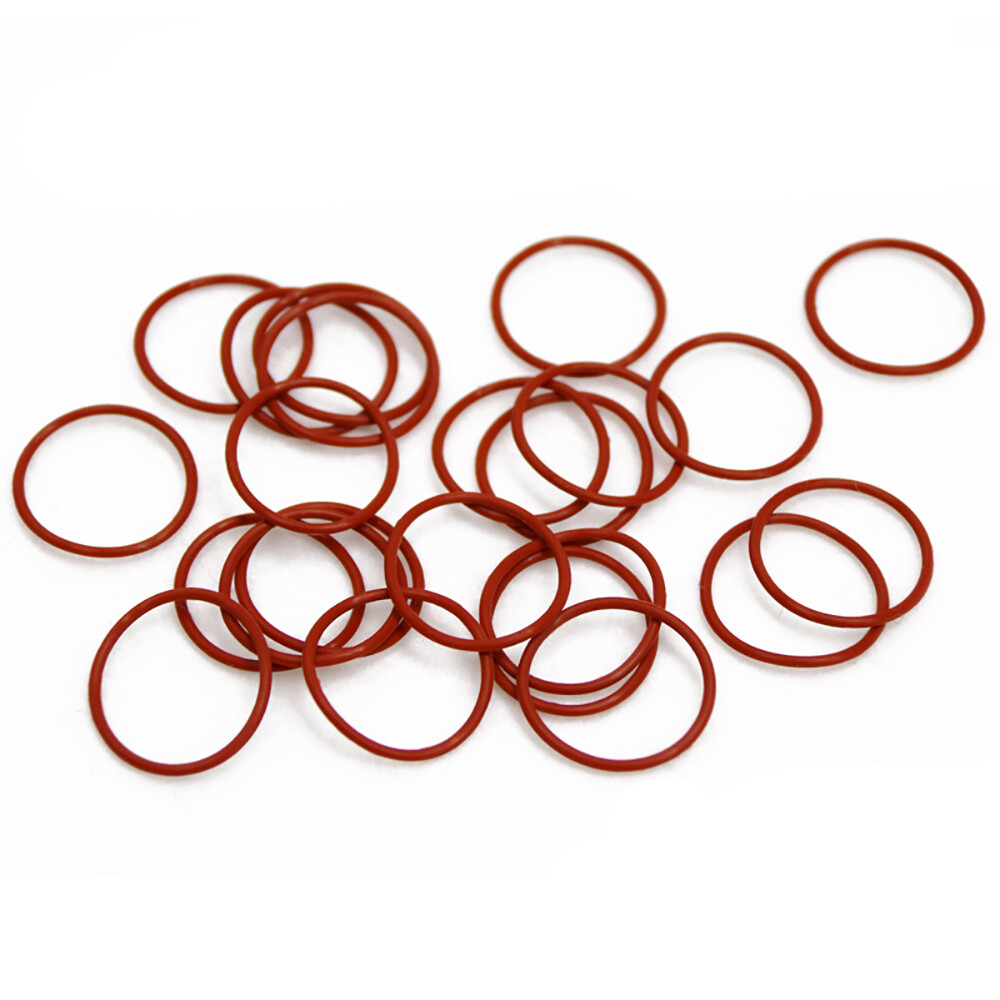 Red Food Grade O-Ring Silicone Rubber Metric 5.0mm Cross Section 18mm - 90mm OD