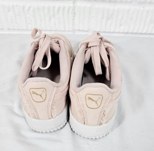 Puma Carina Women's 7 Pink White Athletic Shoes Sneakers Walking 381093-01 - Picture 6 of 8