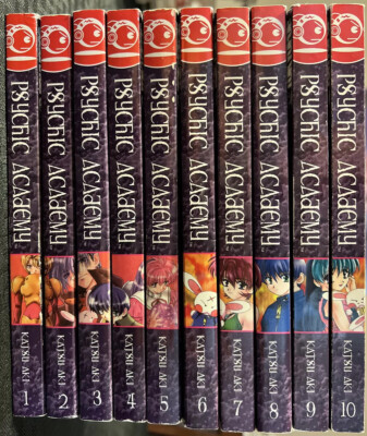 Psychic Academy Vol 1-10 Manga English   Tokyopop ALMOST COMPLETE Katsu Aki