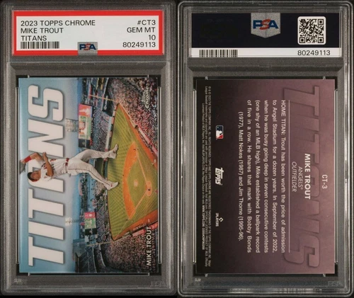 Mike Trout, Titans #CT3 - 2023 Topps Chrome - PSA 10 GEM MT