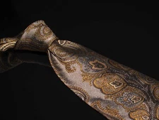 Arte by Altea 100% Silk Tie Brown Paisley Men's Luxury Necktie Italy