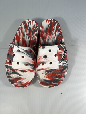 Crocs Men’s Size 13 Croslite Slip On Sandals  Slides Shoes Red Gray Comfort Amazon.com | Crocs Unisex Adult Croslite Classic Sandal  main image 2