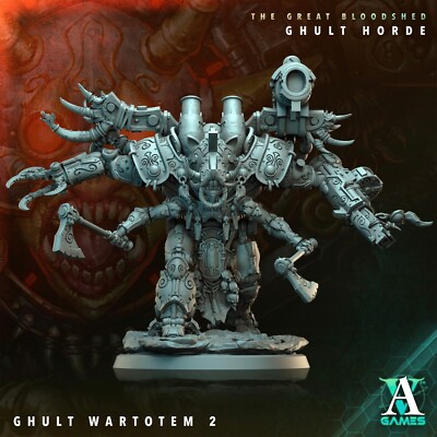 Ghult Wartotem, The Great Bloodshed, Archvillain Games, D&D, Pathfinder, 2 Minis