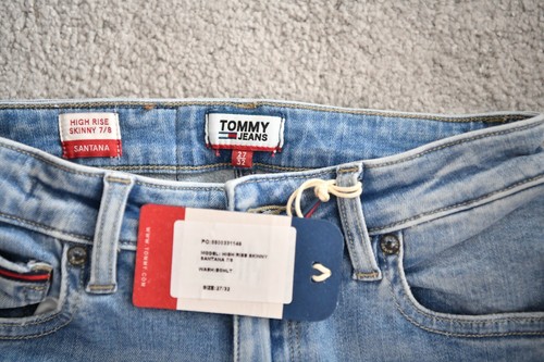 Tommy Hilfiger High Rise Skinny Santana 7/8 Jeans Light Blue STR Denim UK8 W27 - Picture 5 of 9