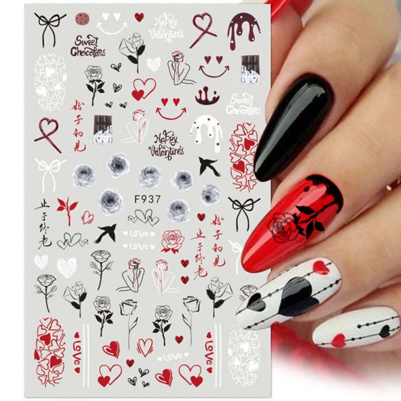 6 Sheets Holographic LV Mickey Nail Stickers