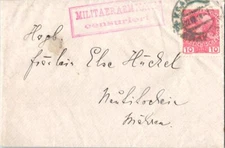 Austria 10h Franz Joseph 1914 Krakau, Krackow to Melien.  Cancel unreadable.  Au