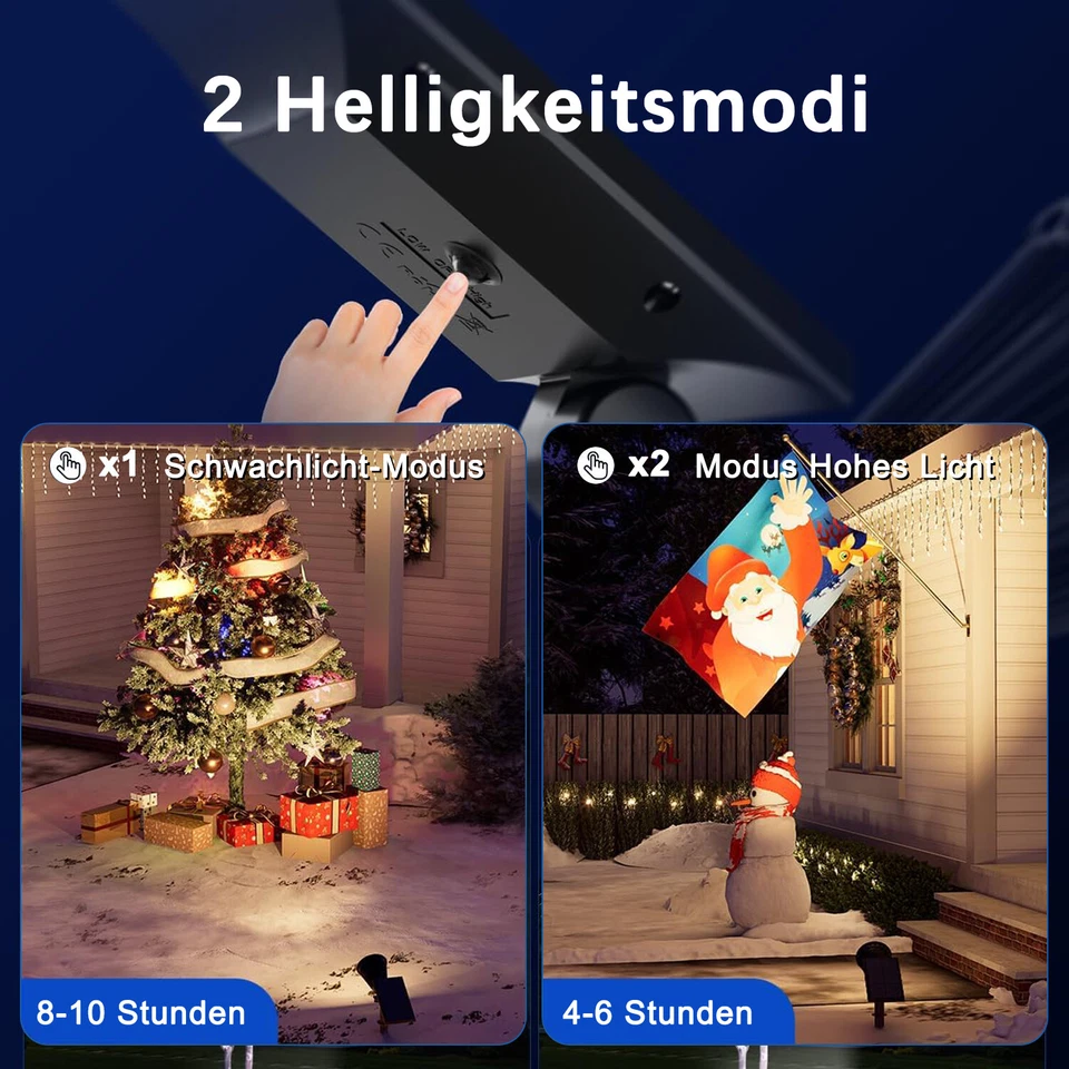 LED Solarleuchte Außen Garten Solarlampe Solar Wegeleuchte Wasserdicht Strahler - Bild 4 von 4