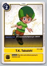 T.K. Takaishi ST3-12 (R) Digimon Card