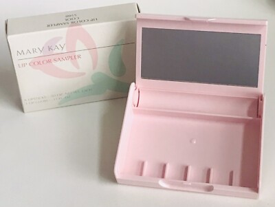 New In Box Mary Kay EMPTY Pink Lip Color Sampler Compact with Mirror ~ Fast Ship