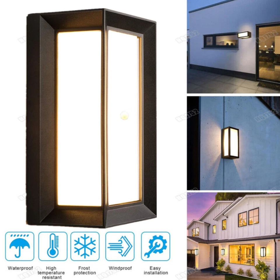 LED Außenleuchte mit Bewegungsmelder 18W Wandleuchte Anthrazit Sensor Außenlampe - Bild 2 von 4