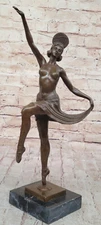 Art Deco Erotic Dancer Bronze Sculpture Home Decoration Hot Cast Artwork Statue