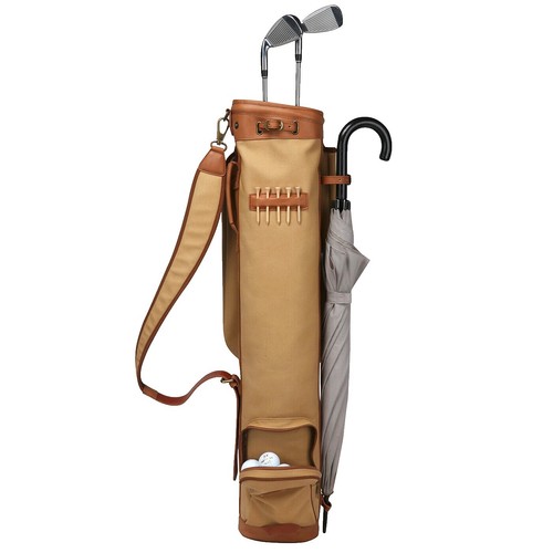 Ron Miller Associates Vintage Golf Bag Leather Carry Standing