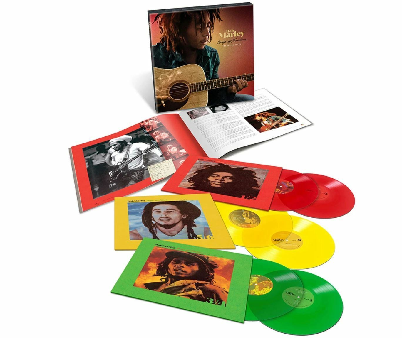 Bob Marley Songs Of Freedom Exclusive Red Yellow Green 6x Vinyl LP Box Set