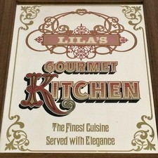 VTG Lila’s Gourmet Kitchen Mirror George Nathan 70s Southern Cooking