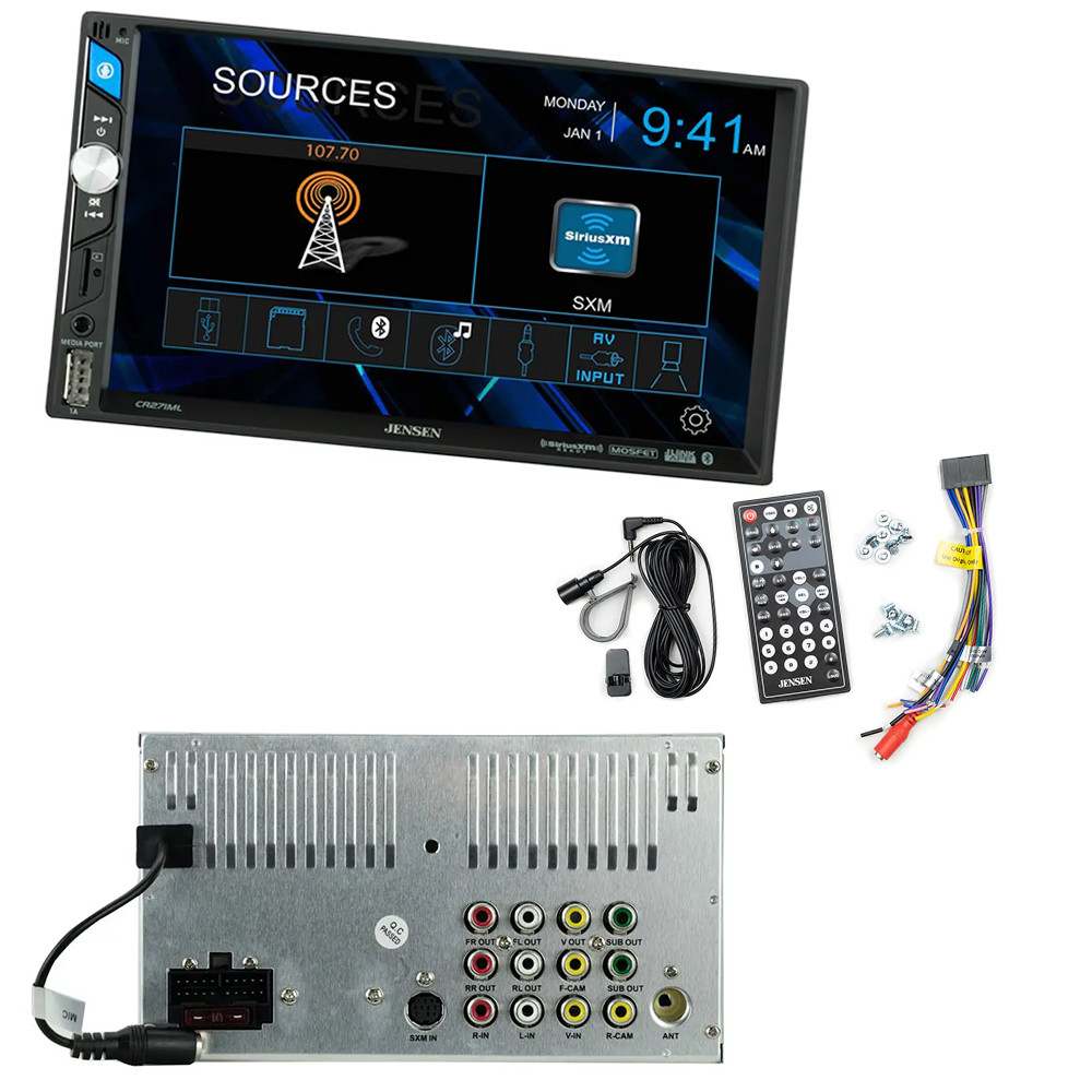 Jensen CR271ML 7" Bluetooth Touchscreen Car Stereo SiriusXM-Ready - NEW