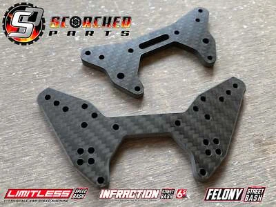 SCORCHED PARTS RC Torres de choque de fibra de carbono - para Arrma Limitless/Infraction/Felony