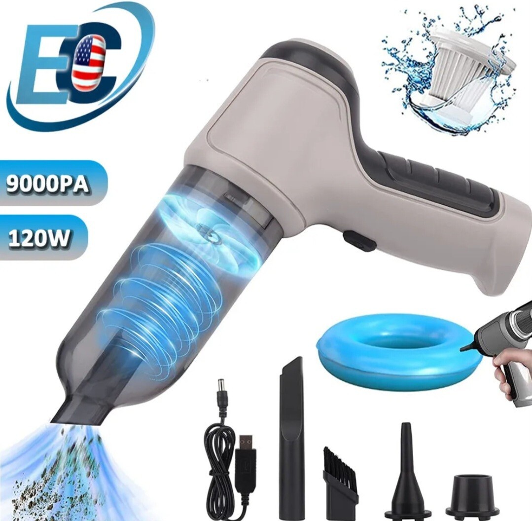 120W Cordless Handheld Vacuum Cleaner Car Home Auto Rechargeable Wet Dry Duster