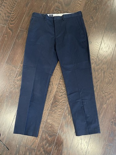 J. CREW Flex Bedford Chino Blue Pant Men Size 36x32 Flat Front NEW - Picture 2 of 10