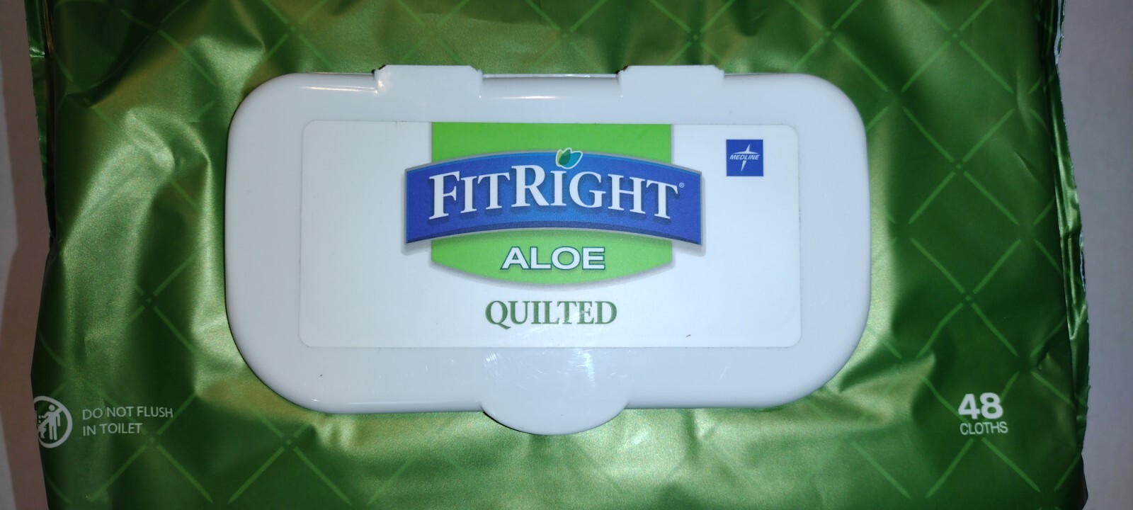 2 FitRight Aloe Personal Cleansing Cloth Fragrance Free 48Wipes x 2= 96