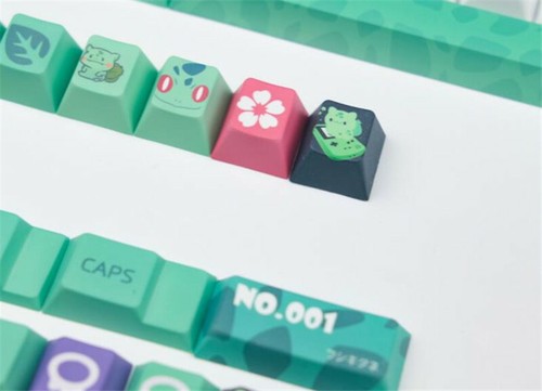 Teclado mecánico sublimación Bulbasaur cereza MX 128 teclas - Imagen 8 de 9