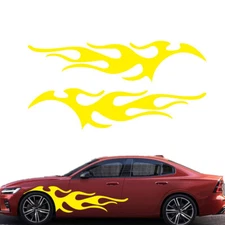 59.05x13.78in Car Body Flame Decal Vinyl Graphics Side Stickers Decor Waterproof