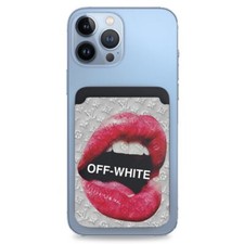 Luxury Off-White MagSafe Wallet Card Holder for Apple iPhone