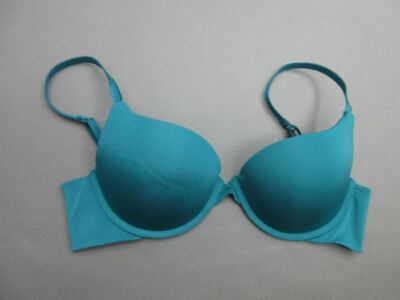 36C PARISA WOMENS GREEN UNDERWIRE PADDED BACK CLOSURE PUSH-UP BRA 1J