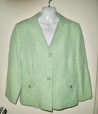 1020 Sag Harbor Green Spring Quilted 10 Blazer Jacket