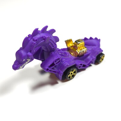 Mattel Hot Wheels Rodzilla Purple Dragon Car 1987 Rotating Head