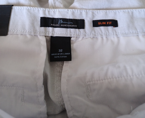 MARK ANTHONY Slim Fit Khaki Shorts Sz 32 NWT 11" Rise 10" inseam Cotton 0313 - Picture 13 of 14