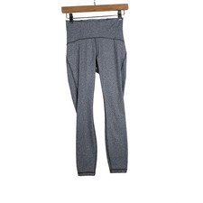 Lululemon Wunder Under Full Length Leggings size 4 Gray/White